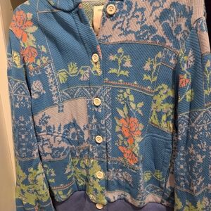 Floral Patterned Button-Up Jacket